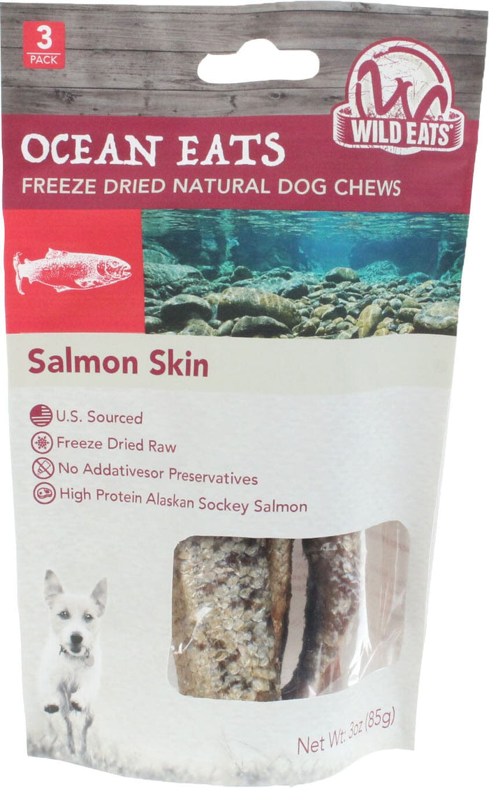 Wild Eats Salmon Cigars Dog Chews Natural Dog Chews - Salmon - 6 In - 3 Pack