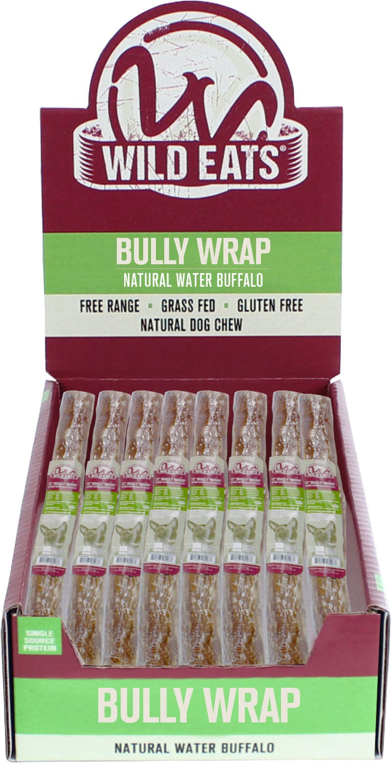 Wild Eats Water Buffalo Wrap Natural Dog Chews - Buffalo - 11 In - 24 Count  