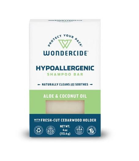 Wondercide All-Natural Hypoallergenic Aloe Cat and Dog Shampoo Bar - 4 oz Bar  