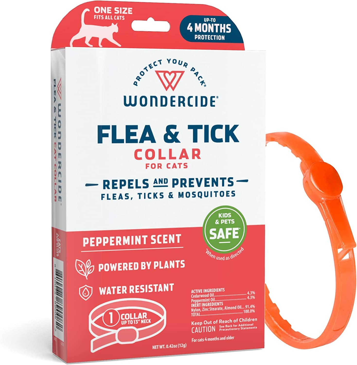 Wondercide Flea & Tick Collar for Cats - Peppermint  