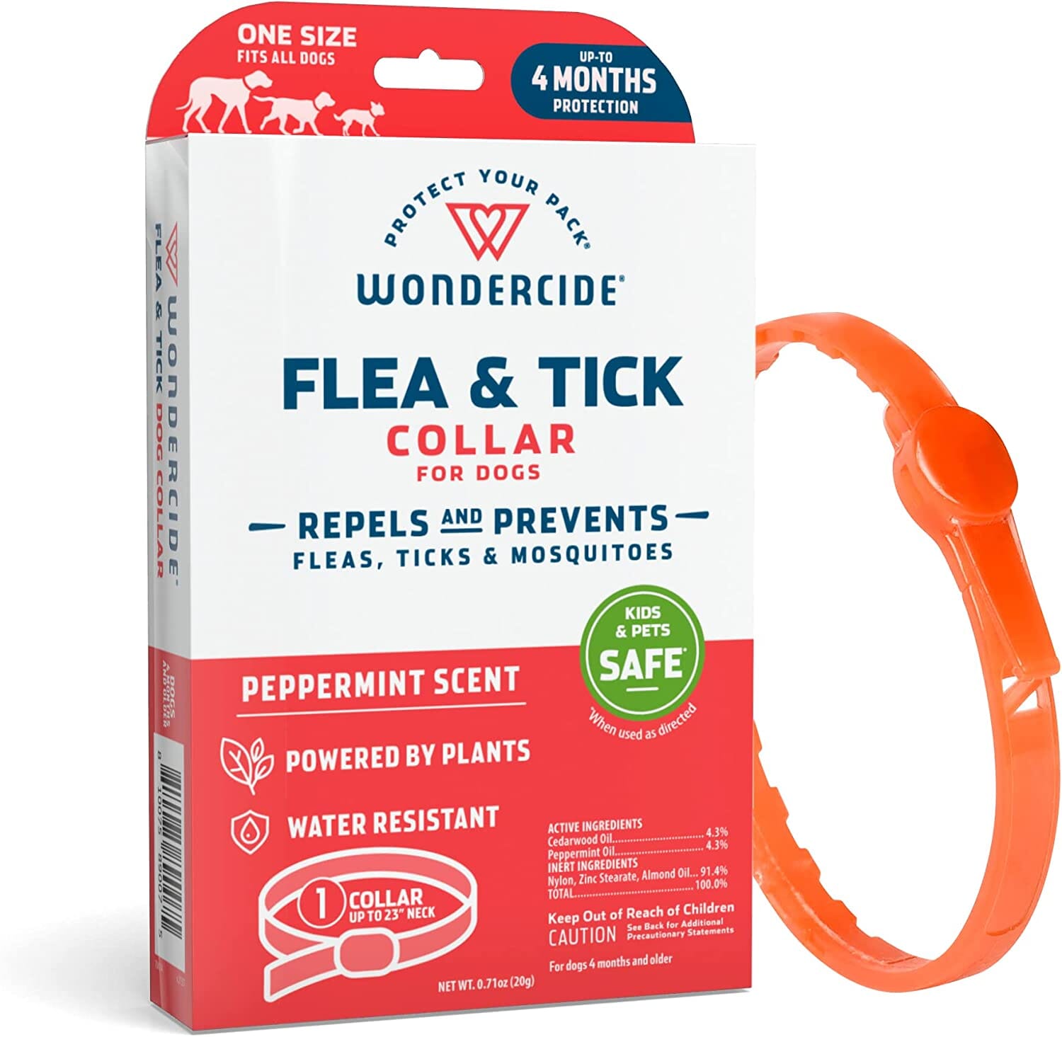 Wondercide Flea & Tick Collar for Dogs - Peppermint  