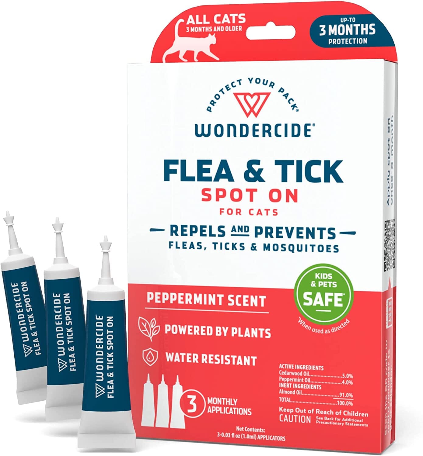 Wondercide Flea & Tick Spot On Spray for Cats - Peppermint  