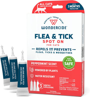 Wondercide Flea & Tick Spot On Spray for Cats - Peppermint