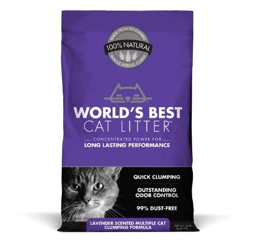 World's Best Cat Litter Purple Bag Multiple Cat Clumping Cat Litter - Lavender - 14 lb ...