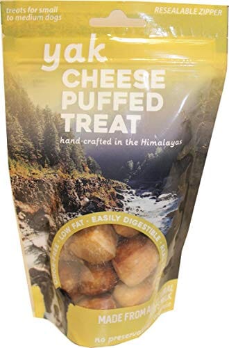 Yak Cheese Puffed Treats Dog Dental and Hard Chews - Cheese - 4 Oz  