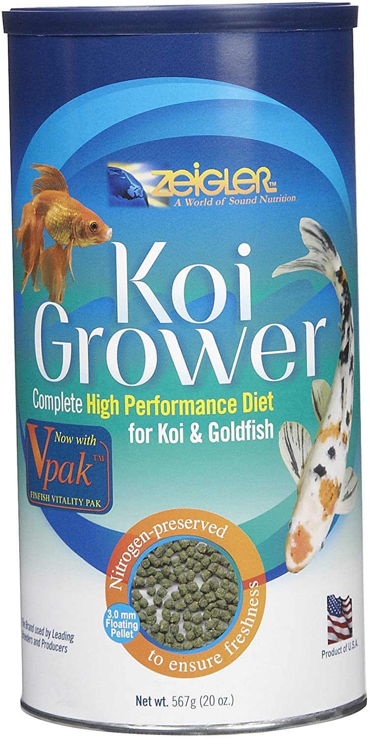 Zeigler Bros 1/8" Koi Grower Pond and Koi Fish Food - 20 oz  