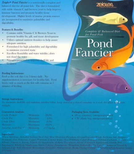 Zeigler Bros 3/16" Pond Fancier Pond and Koi Fish Food - 5 lb Bag  