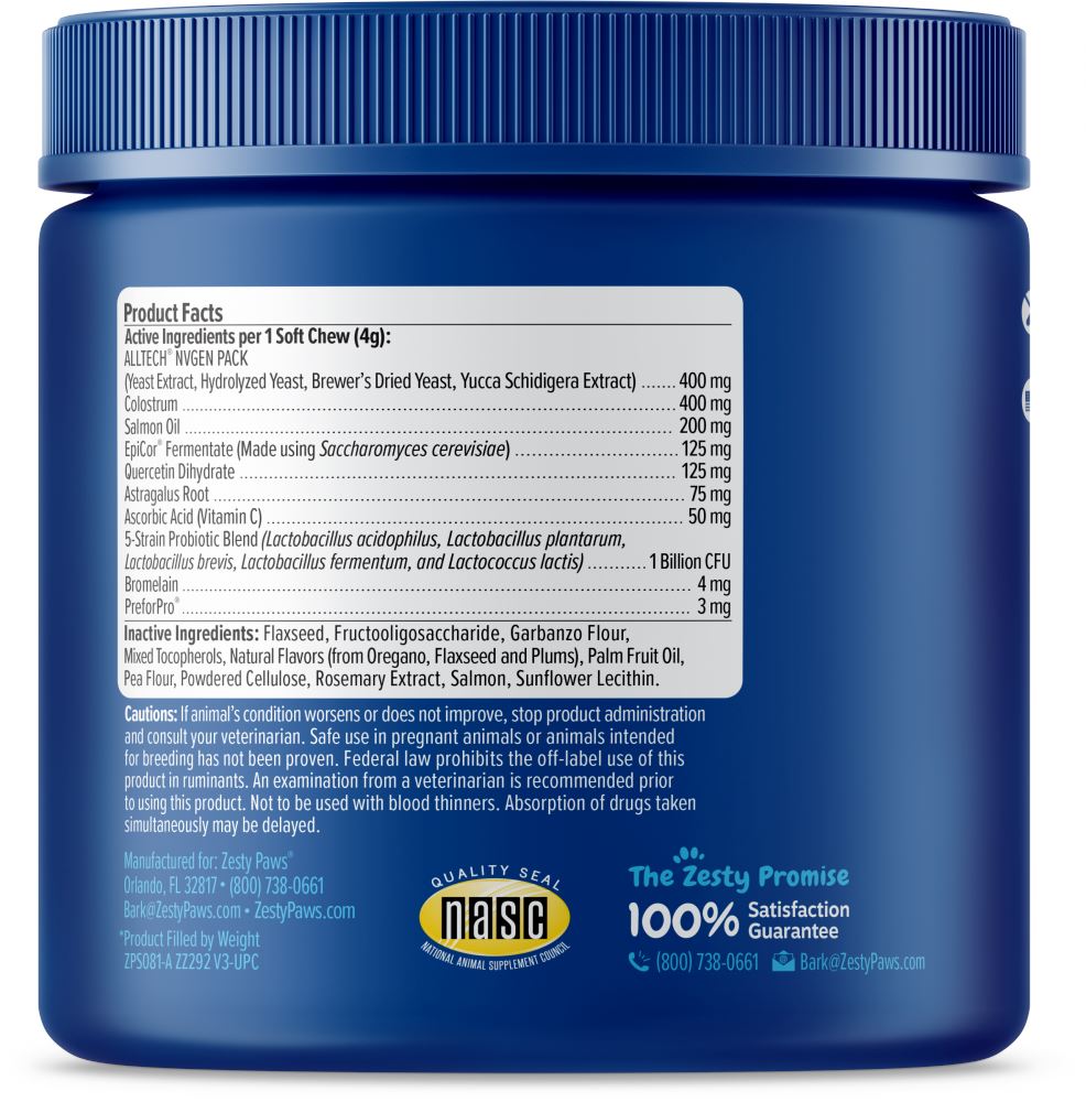 Zesty paws allergy immune bites 2025