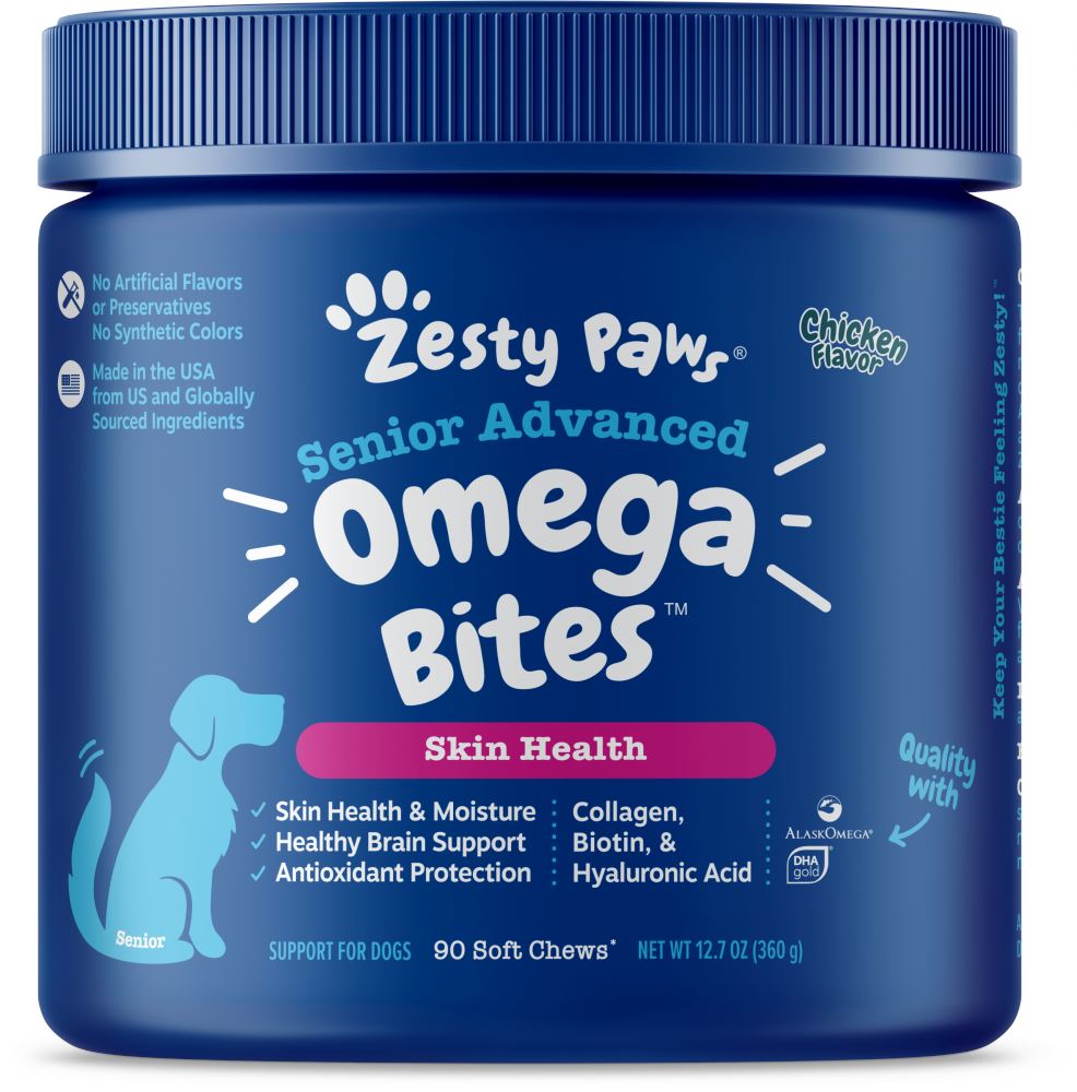 Zesty Paws Advanced Omega Senior Chicken Bites  