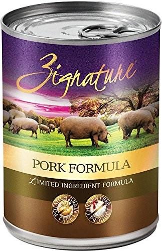 Zignature Pork Formula Canned Dog Food - 12/13 oz Cans - Case of 1  