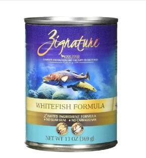 Zignature Whitefish Formula Canned Dog Food - 12/13 oz Cans - Case of 1  