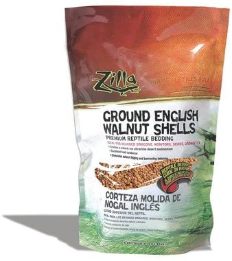 Zilla Ground English Walnut Shells Premium Reptile Bedding - 5 qt