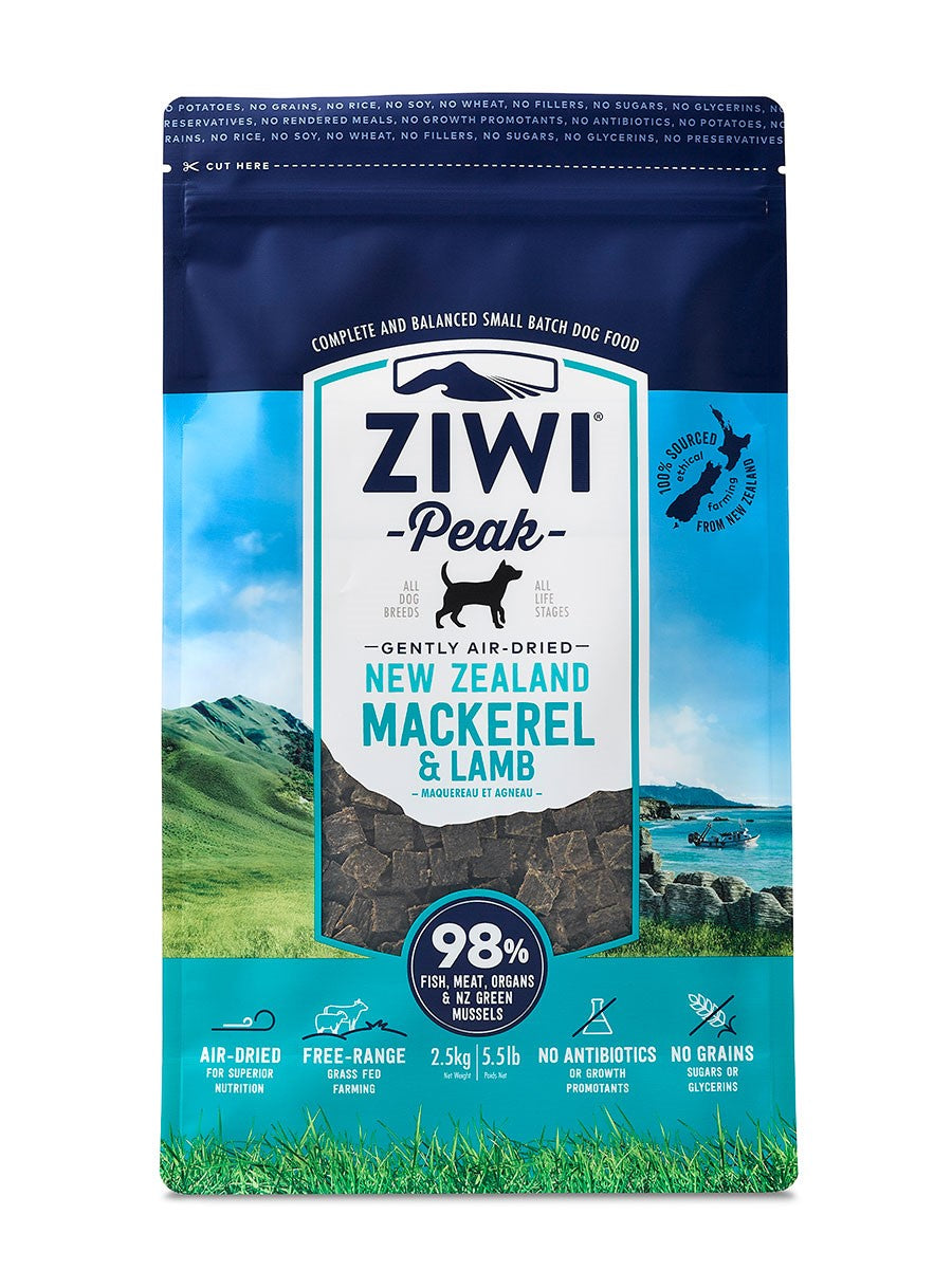 Ziwi Peak Air-Dried Dog Food Mackerel and Lamb - 5.5 lbs  