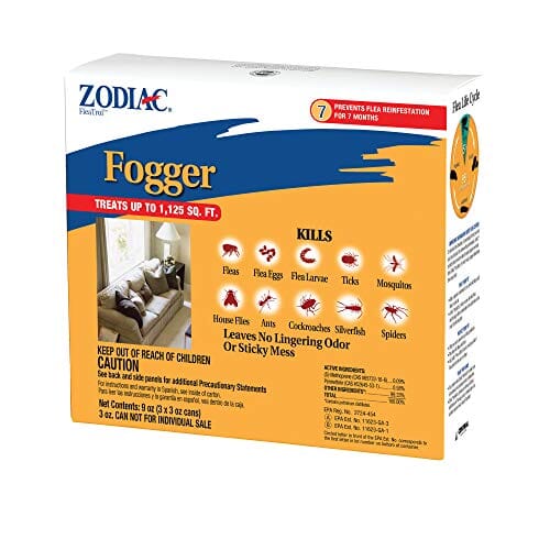 Zodiac Flea & Tick Dog Foggers - 3 Oz - 3 Pack