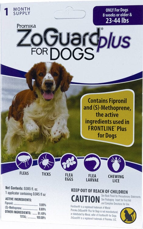 Zoguard Plus Spot-On Singles Flea and Tick for Dogs - 23 - 44 Lbs