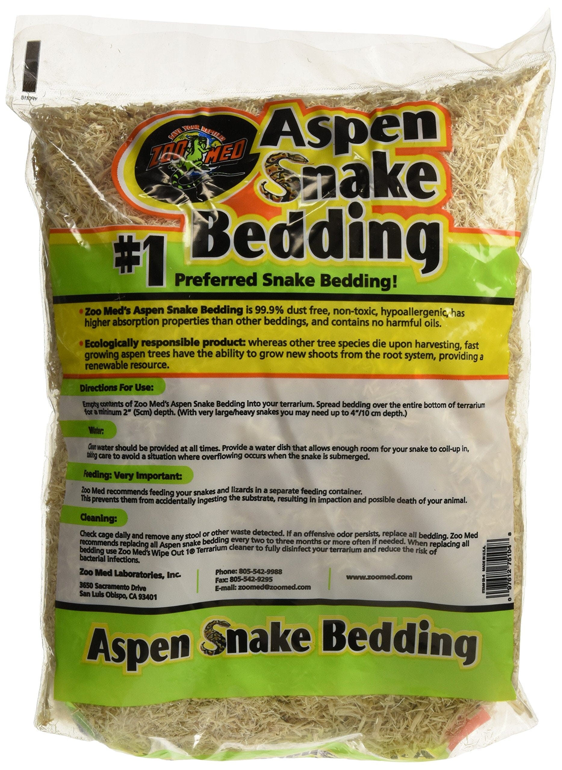 Zoo Med Laboratories Aspen Snake Bedding - 4 Quartz  