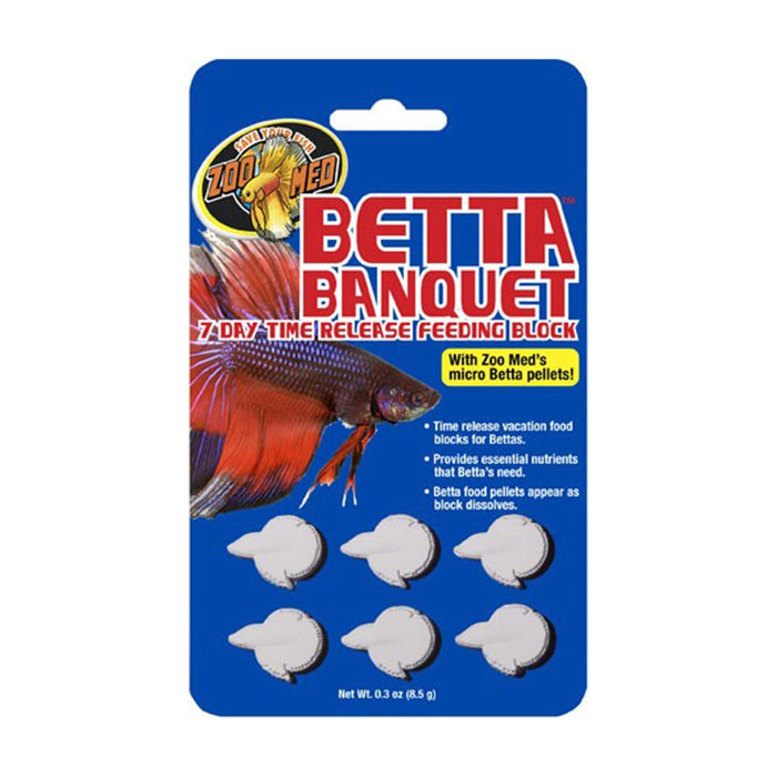 Zoo Med Laboratories Betta Banquet® 7 Day Release Feeding Block - 6 Count