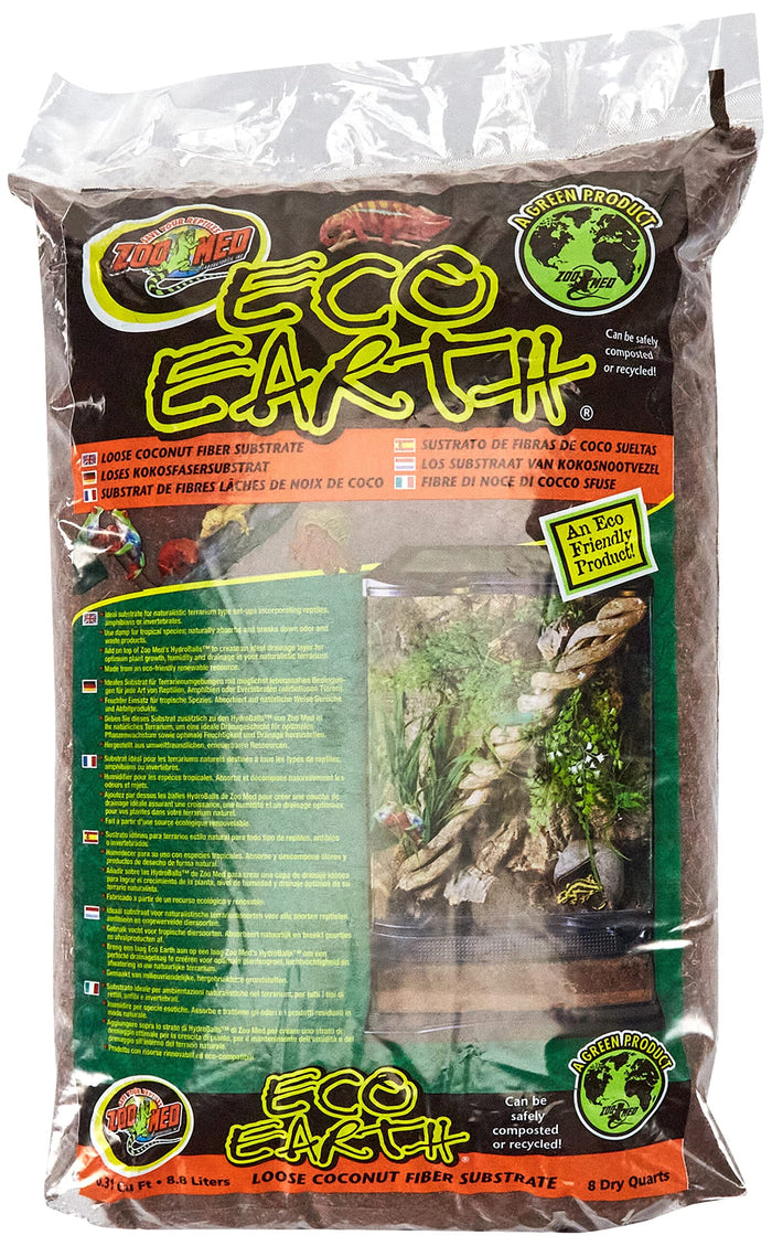 Zoo Med Laboratories Eco Earth™ Coconut Fiber Substrate - 8 Quartz