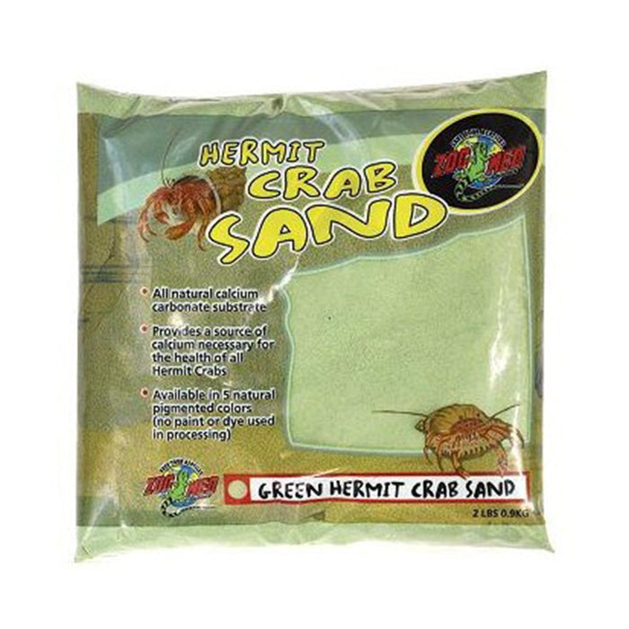 Zoo Med Laboratories Hermit Crab Sand Green Color - 2 Lbs