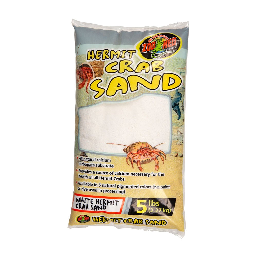 Zoo Med Laboratories Hermit Crab Sand White Color - 5 Lbs  