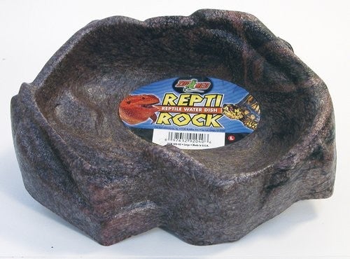Zoo Med Laboratories Repti Rock Reptile Water Dish Large - 2.5 X 7 X 9 Inch