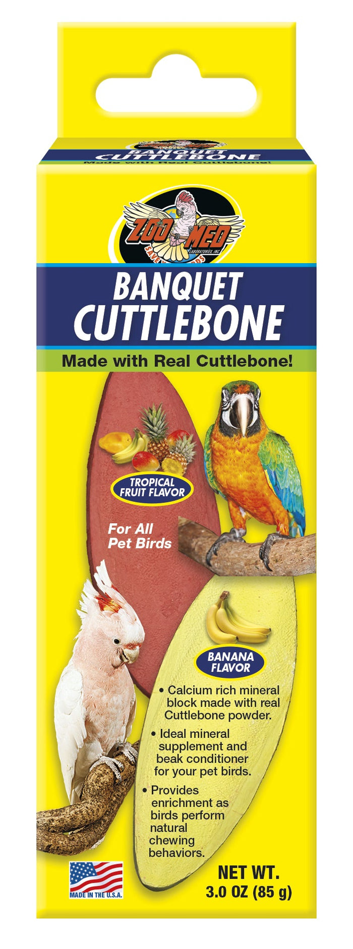 Zoo Med Laboratories Small Banquet Cuttlebone for All Pet Birds - 3 Oz
