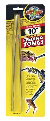 Zoo Med Laboratories Super Deluxe 10 Inch Stainless Steel Feeding Tongs