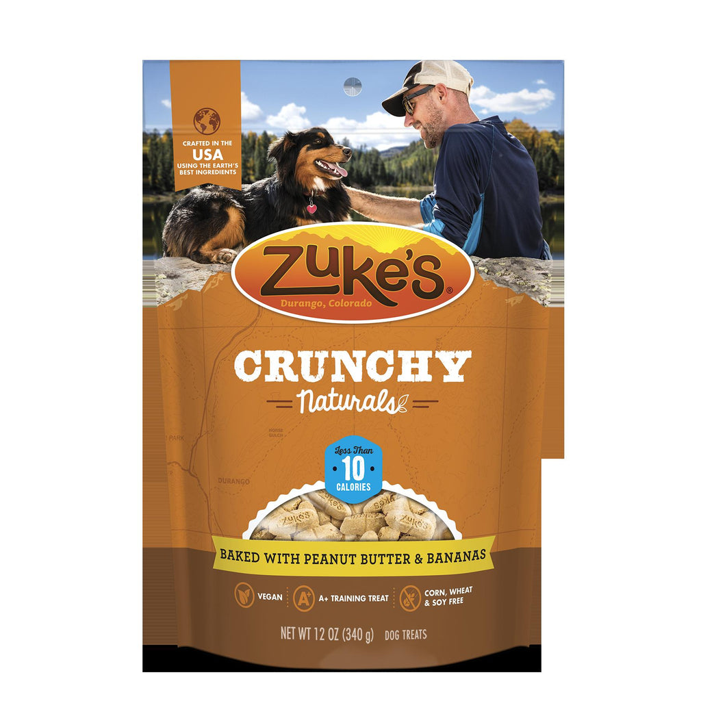 Zuke's 10s Baked with Peanut Butter & Bananas Crunchy Dog Treats - 12 oz Bag  
