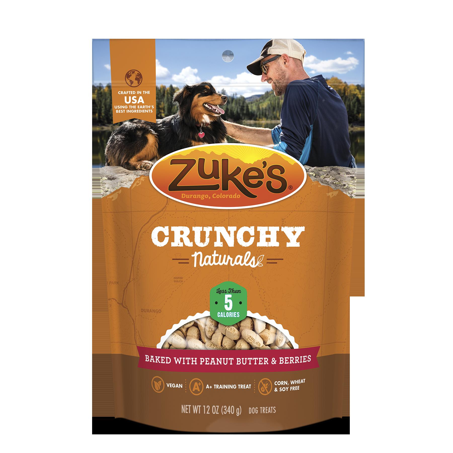 Zuke's 5s Baked with Peanut Butter & Berries Crunchy Dog Treats - 12 oz Bag  