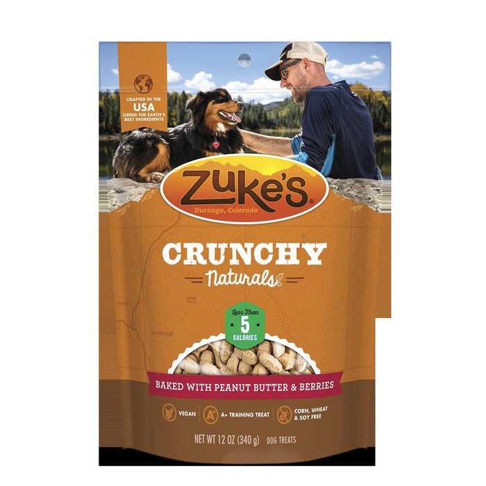 Zuke's 5s Baked with Peanut Butter & Berries Crunchy Dog Treats - 12 oz Bag