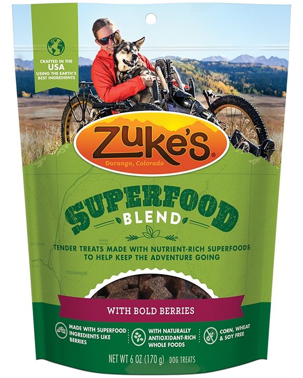 Zuke's All Natural Superfoods Bold Berries Soft and Chewy Dog Treats - 6 oz Bag  