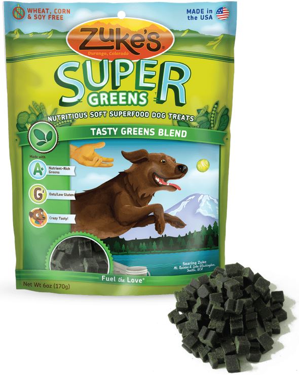 Zuke's All Natural Superfoods Great Greens Soft and Chewy Dog Treats - 6 oz Bag  
