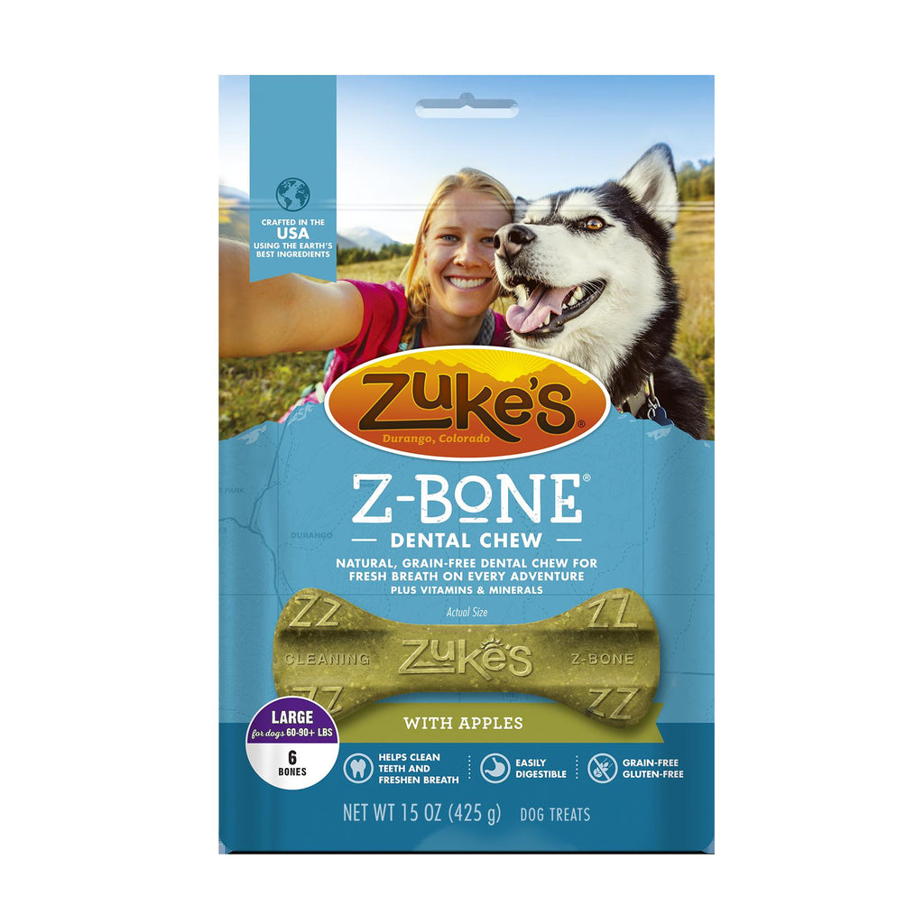 Zuke's Apple - Large Dog Dental Chews - 15 oz Bag  
