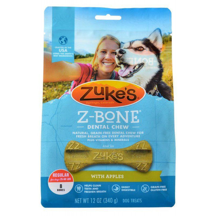 Zuke's Apple - Regular Dog Dental Chews - 12 oz Bag