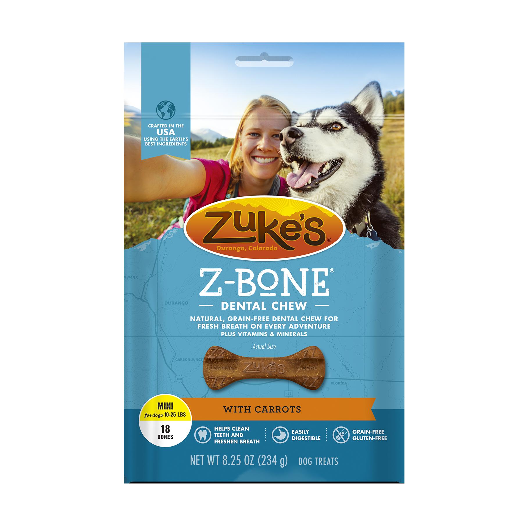 Zuke's Carrot - Mini Dog Dental Chews - 8.25 oz Bag  