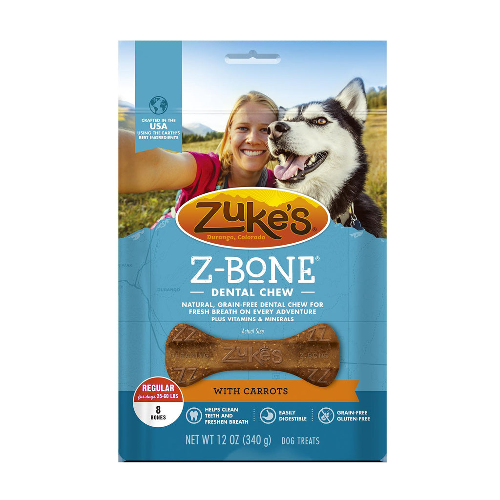 Zuke's Carrot - Regular Dog Dental Chews - 12 oz Bag  