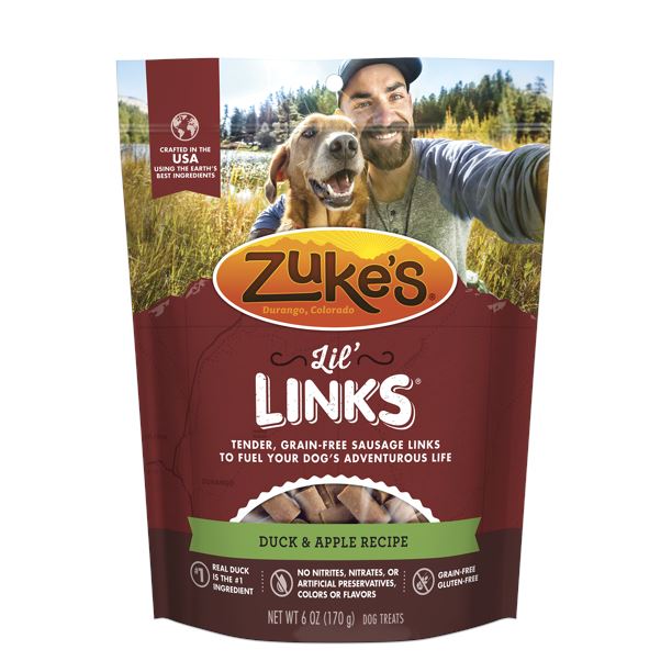 Zuke's Grain Free Duck & Apple Dog Jerky Treats - 6 oz Bag  
