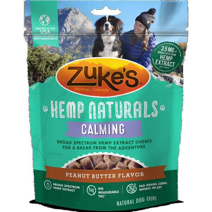 Zuke's Hemp Naturals Calming Peanut Butter Soft and Chewy Dog Treats - 5 oz Bag