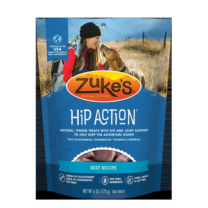 Zuke's Hip Action Beef Soft and Chewy Dog Treats - 6 oz Bag