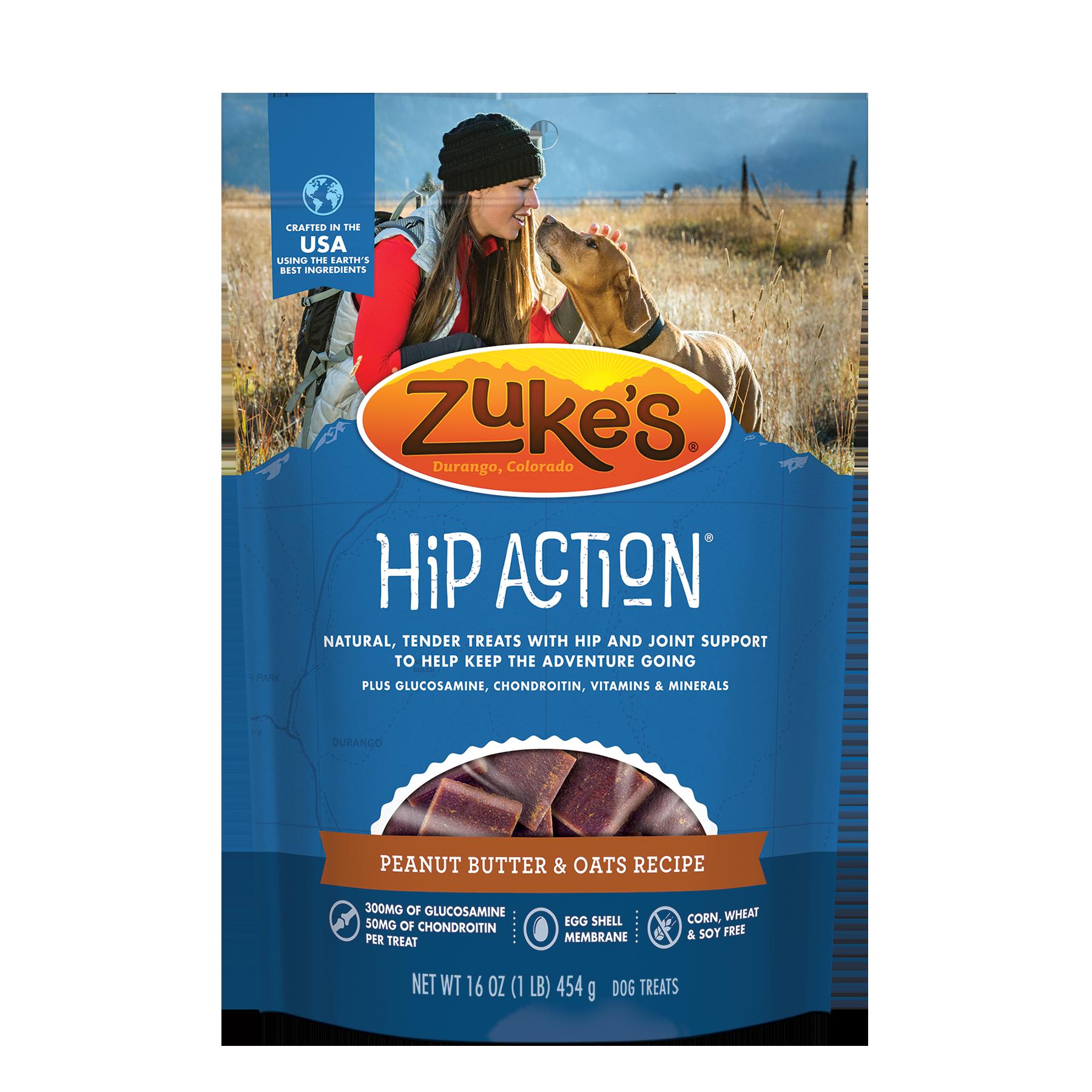 Zuke's Hip Action Peanut Butter Soft and Chewy Dog Treats - 1 lb Bag  