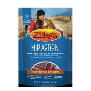 Zuke's Hip Action Peanut Butter Soft and Chewy Dog Treats - 1 lb Bag