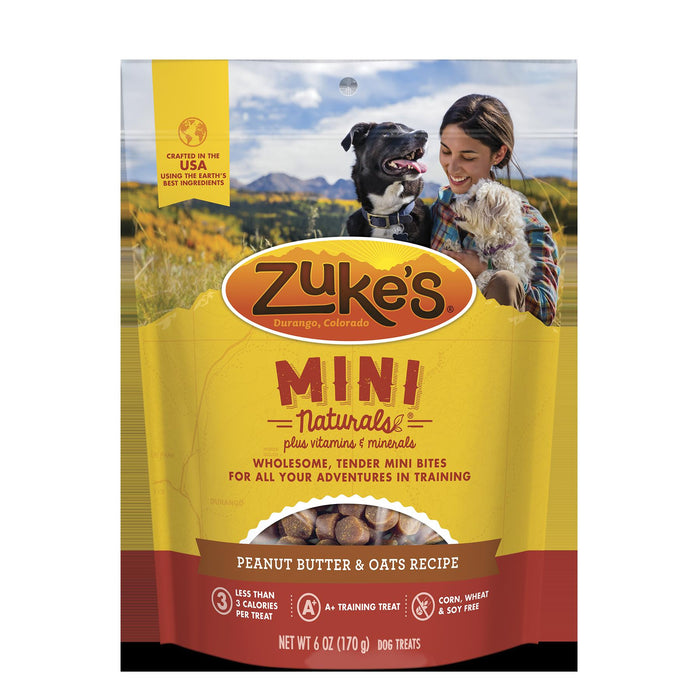 Zuke's Mini Naturals Peanut Butter Soft and Chewy Dog Treats - 6 oz Bag