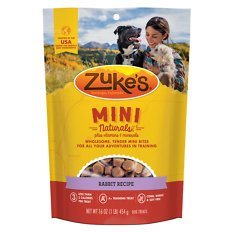 Zuke's Mini Naturals Rabbit Soft and Chewy Dog Treats - 1 lb Bag