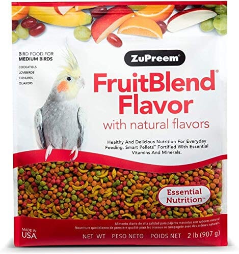 Zupreem Fruitblend Flavor Medium Cockatiel Bird Food - 2 Lbs