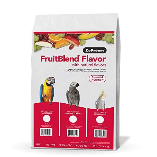 Zupreem Fruitblend Flavor Medium Cockatiel Bird Food - 35 Lbs  