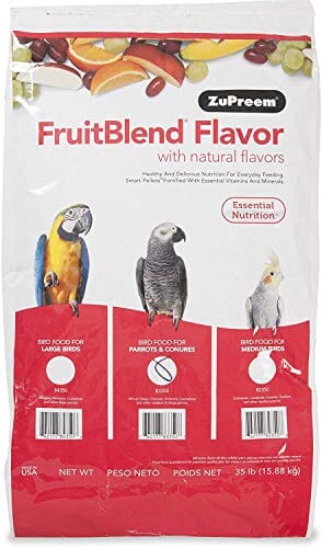 Zupreem Fruitblend Flavor Parrots/Conures Food Parrot Bird Food - 35 Lbs  