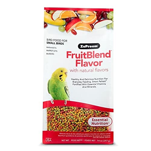 Zupreem Fruitblend Flavor Small Bird Food Parakeet Bird Food - 14 Oz