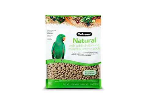 Zupreem Natural Diet Parrots/Conure Food Parrot Bird Food - 3 Lbs
