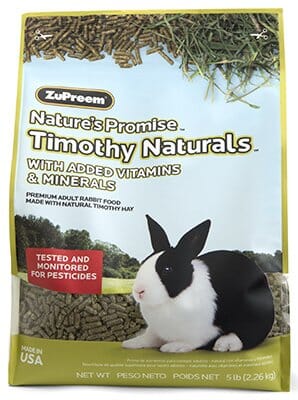 Zupreem Nature's Promise Timothy Naturals Rabbit Food - 5 Lbs  