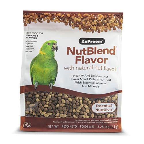 Zupreem Nutblend Flavor Parrots & Conure Food Parrot Bird Food - 3.25 Lbs